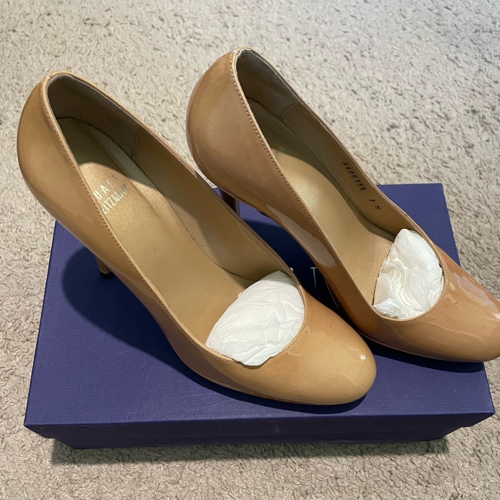 Stuart Weitzman platswoon adobe aniline heels | size 7